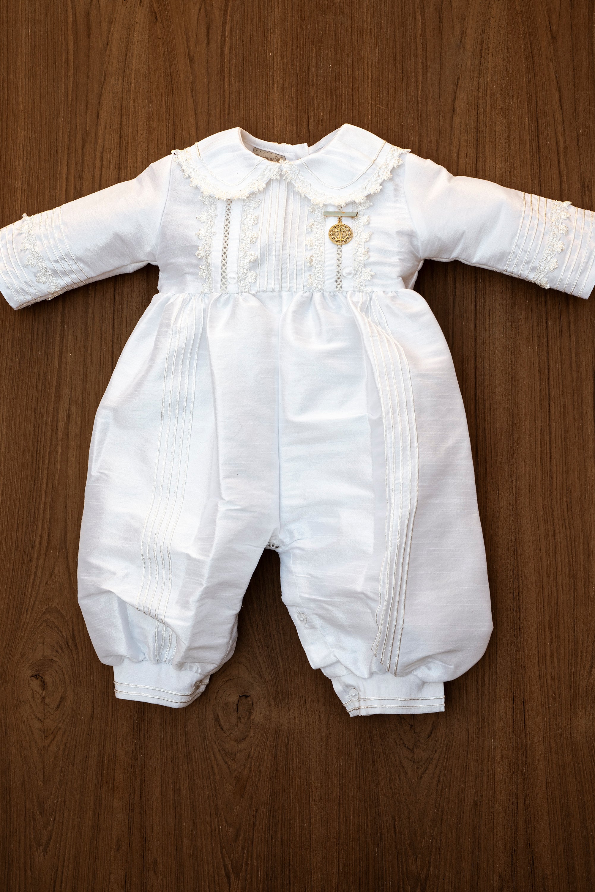 Christening Outfit B009 + Medal Pin