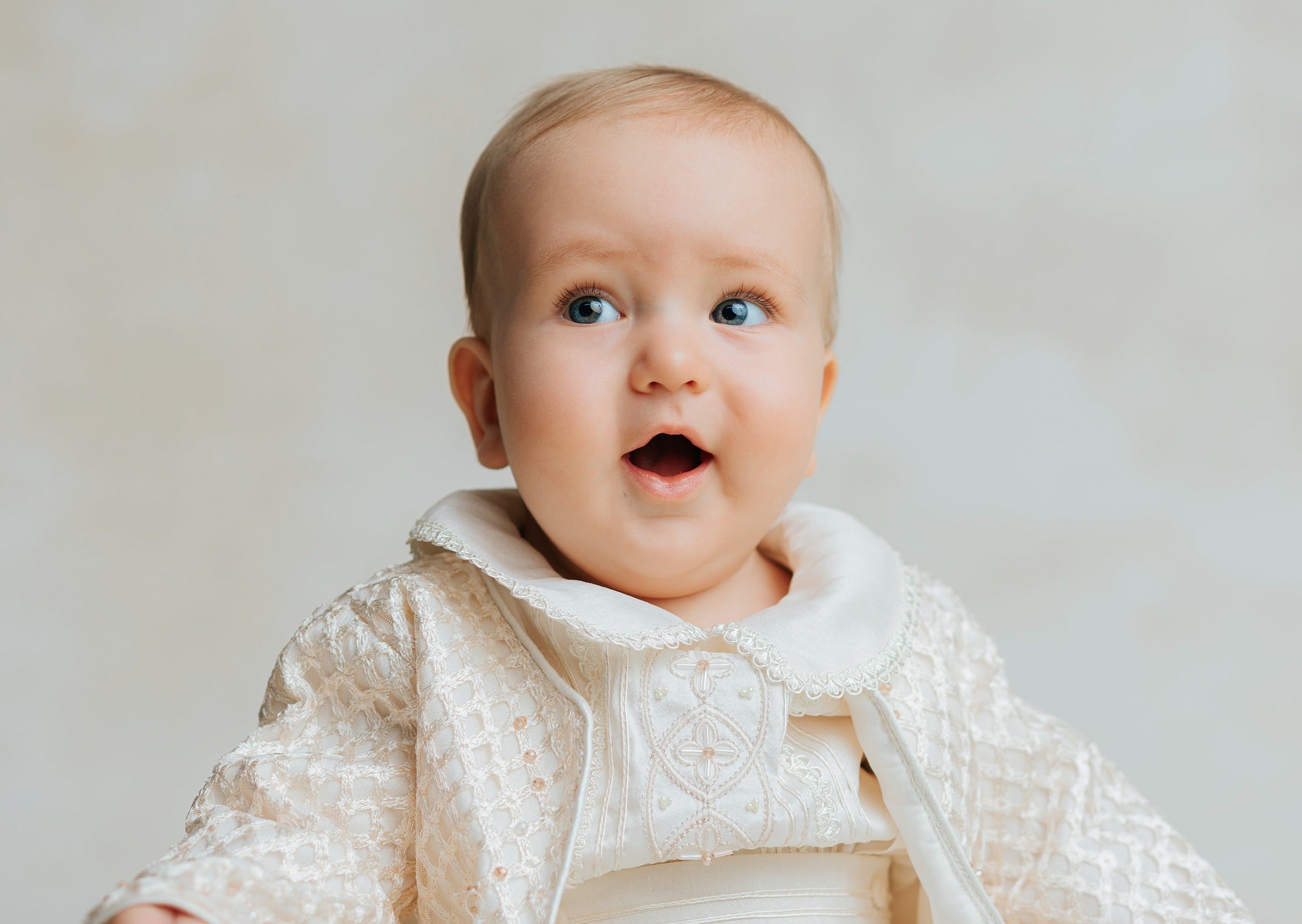 Baby boy Christening outfit Ivory Burbvus