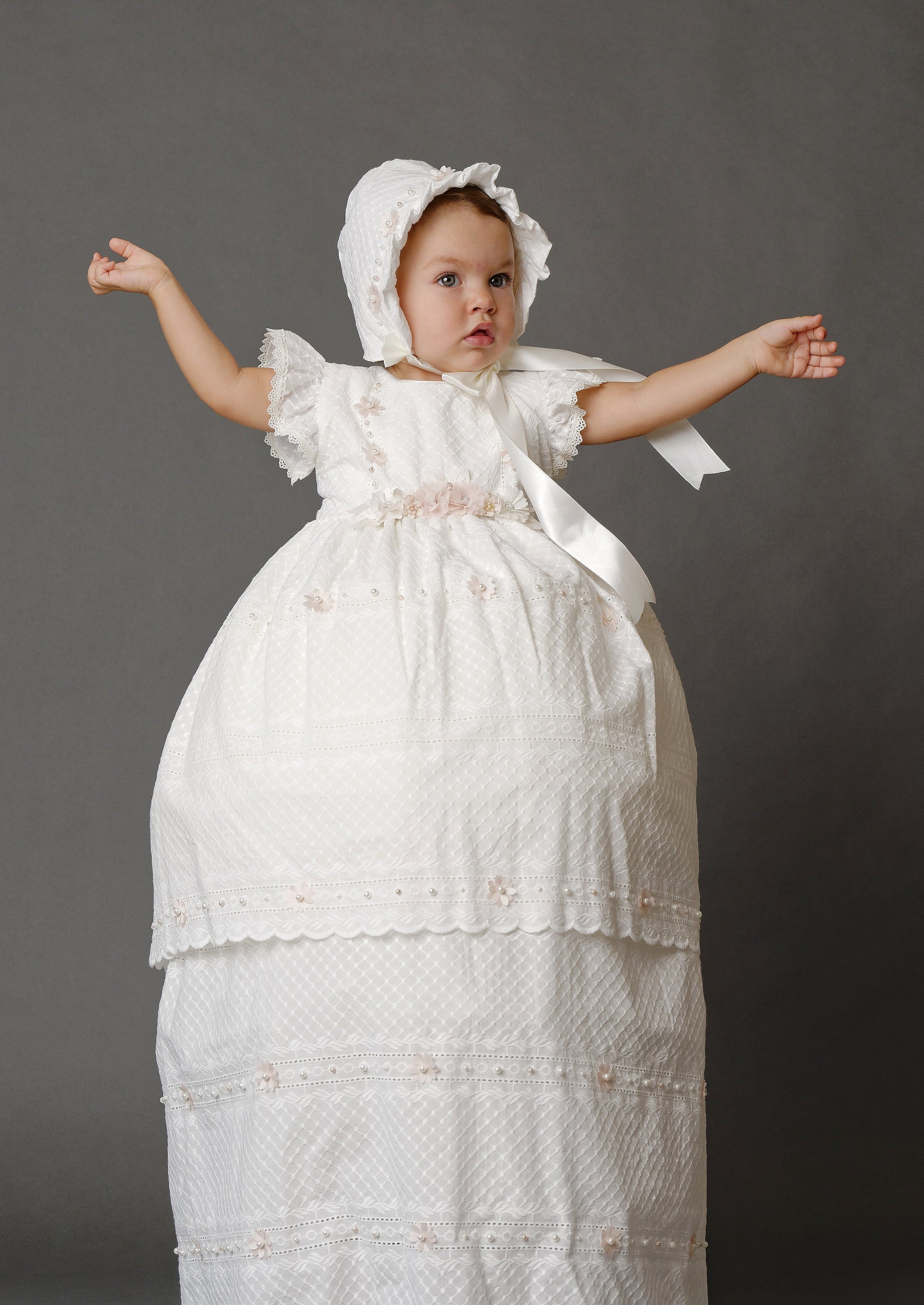 Ivory Christening dress G040 Burbvus