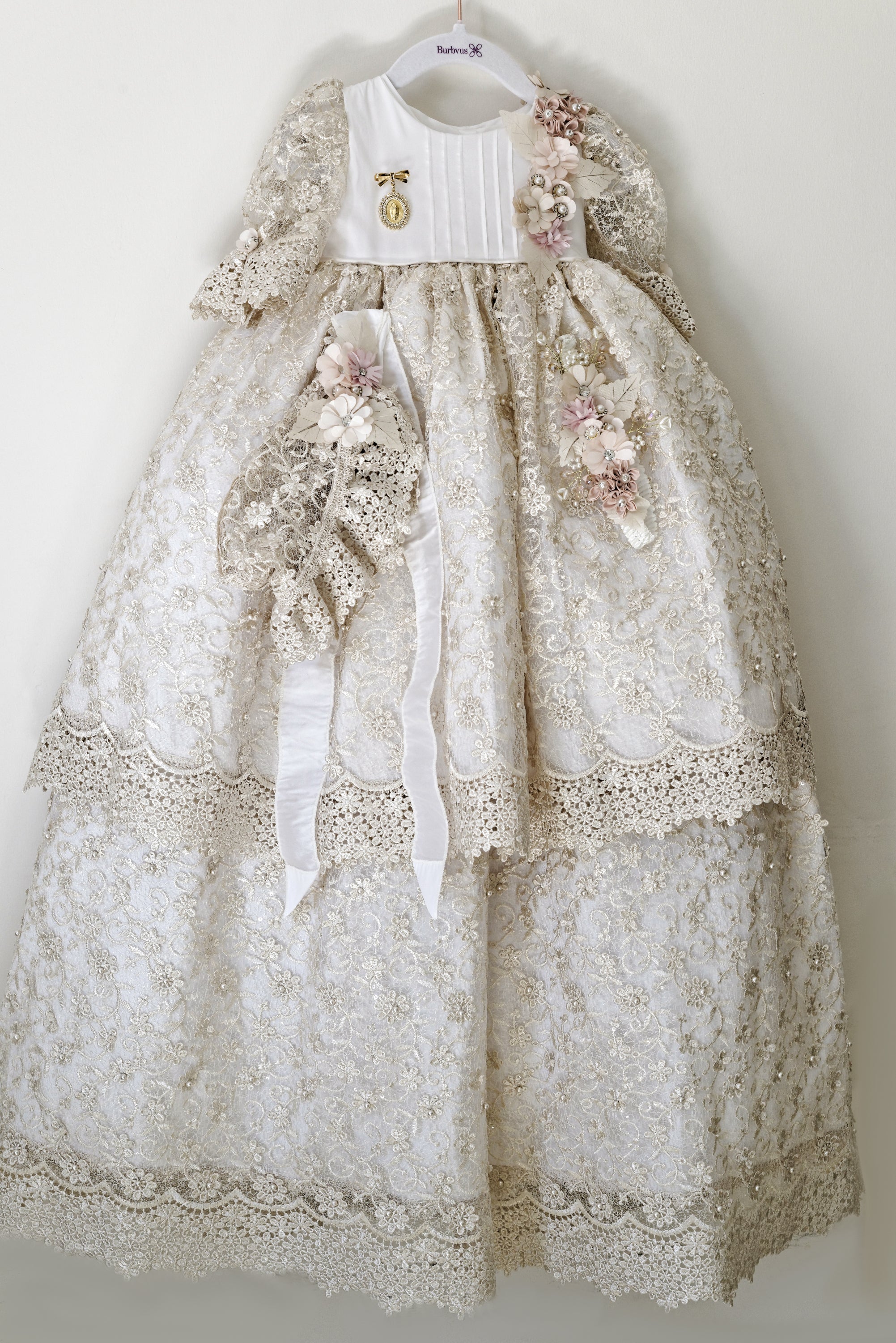 Christening Dress G049 + Gold Plated Medal