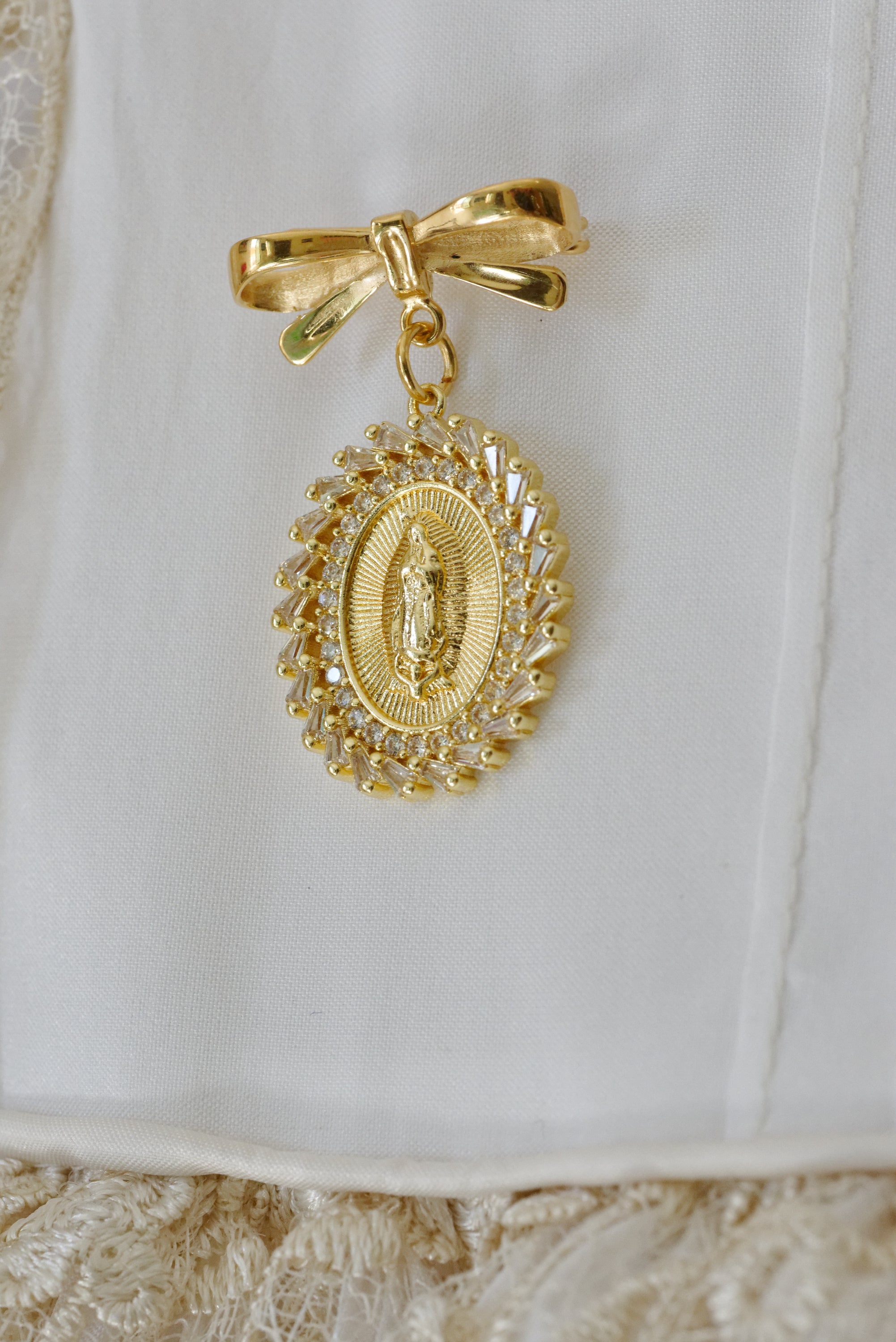 Christening Dress G049 + Gold Plated Medal