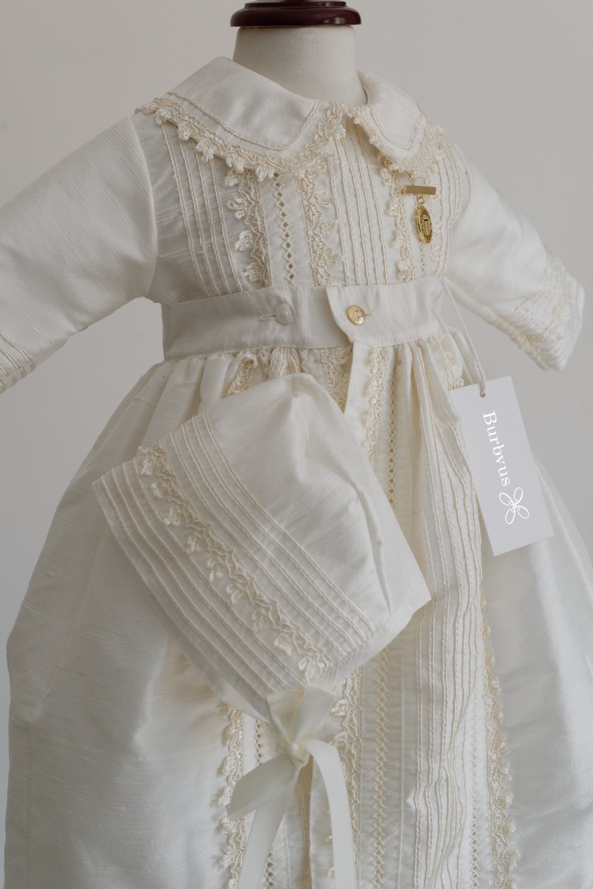 Christening Outfit B009 + Medal Pin