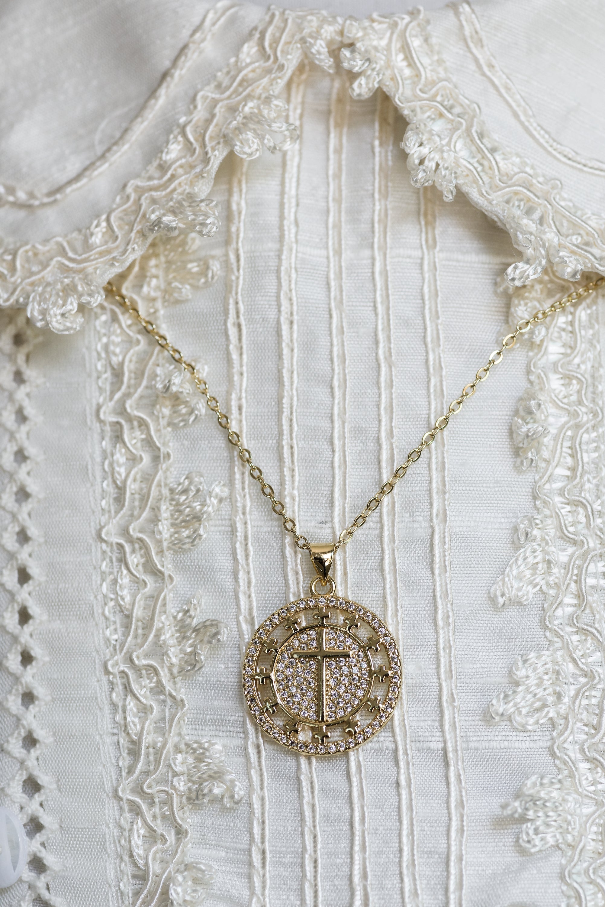 Gold Plated Baptism Pin & Medal