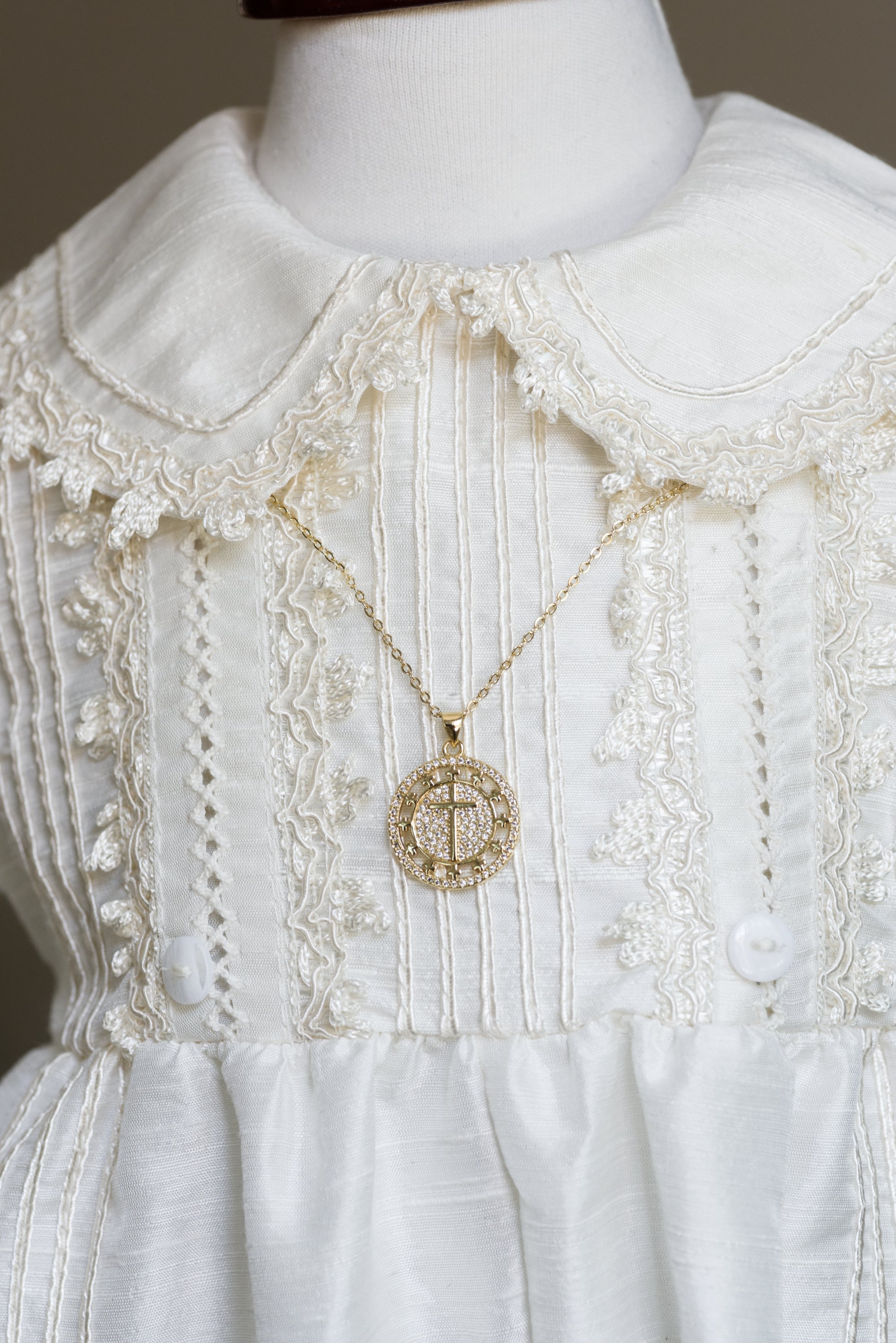 Gold Plated Baptism Pin & Medal