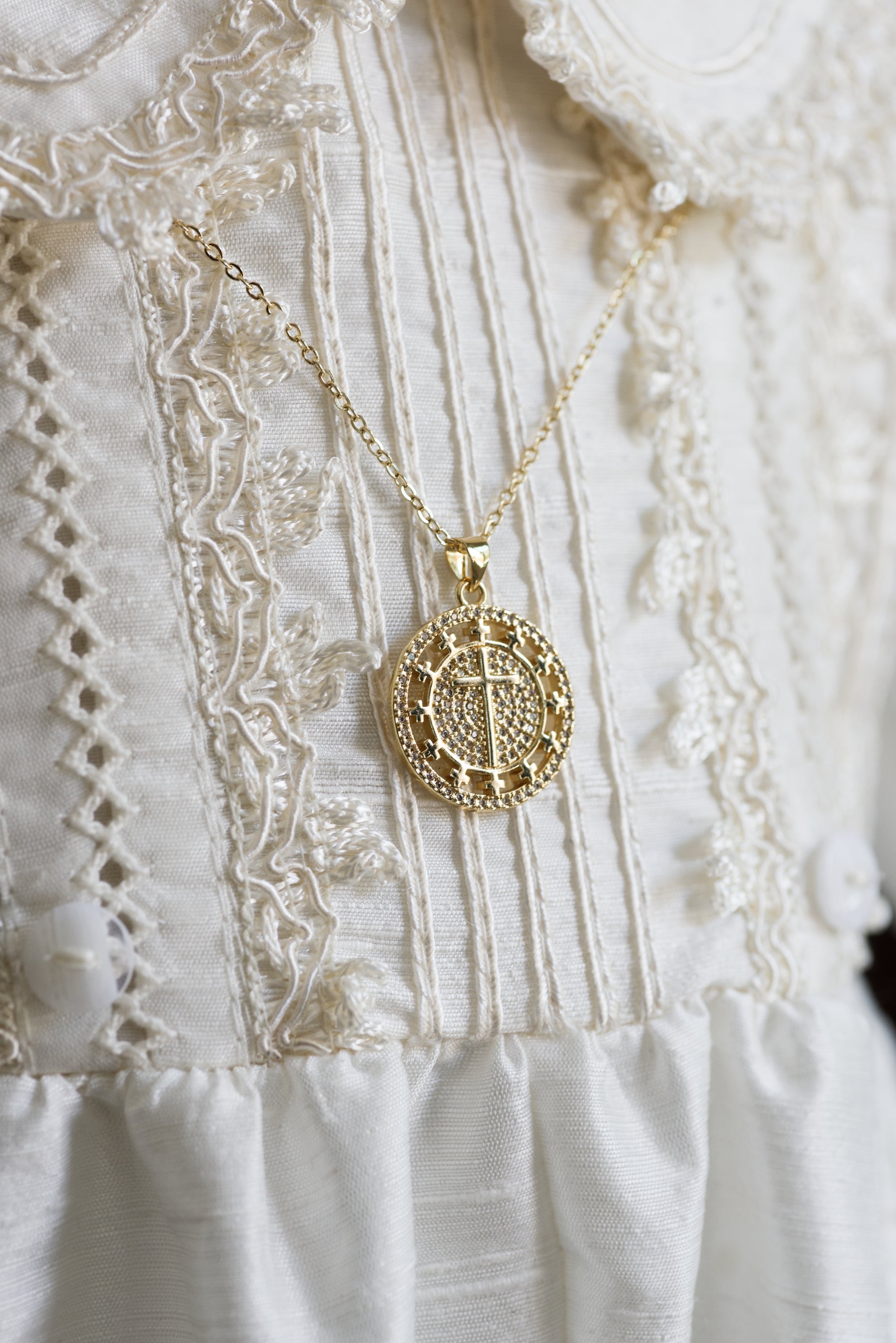 Gold Plated Baptism Pin & Medal