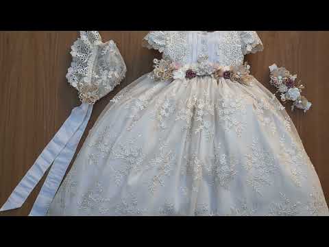 Load video: Christening Dress G030