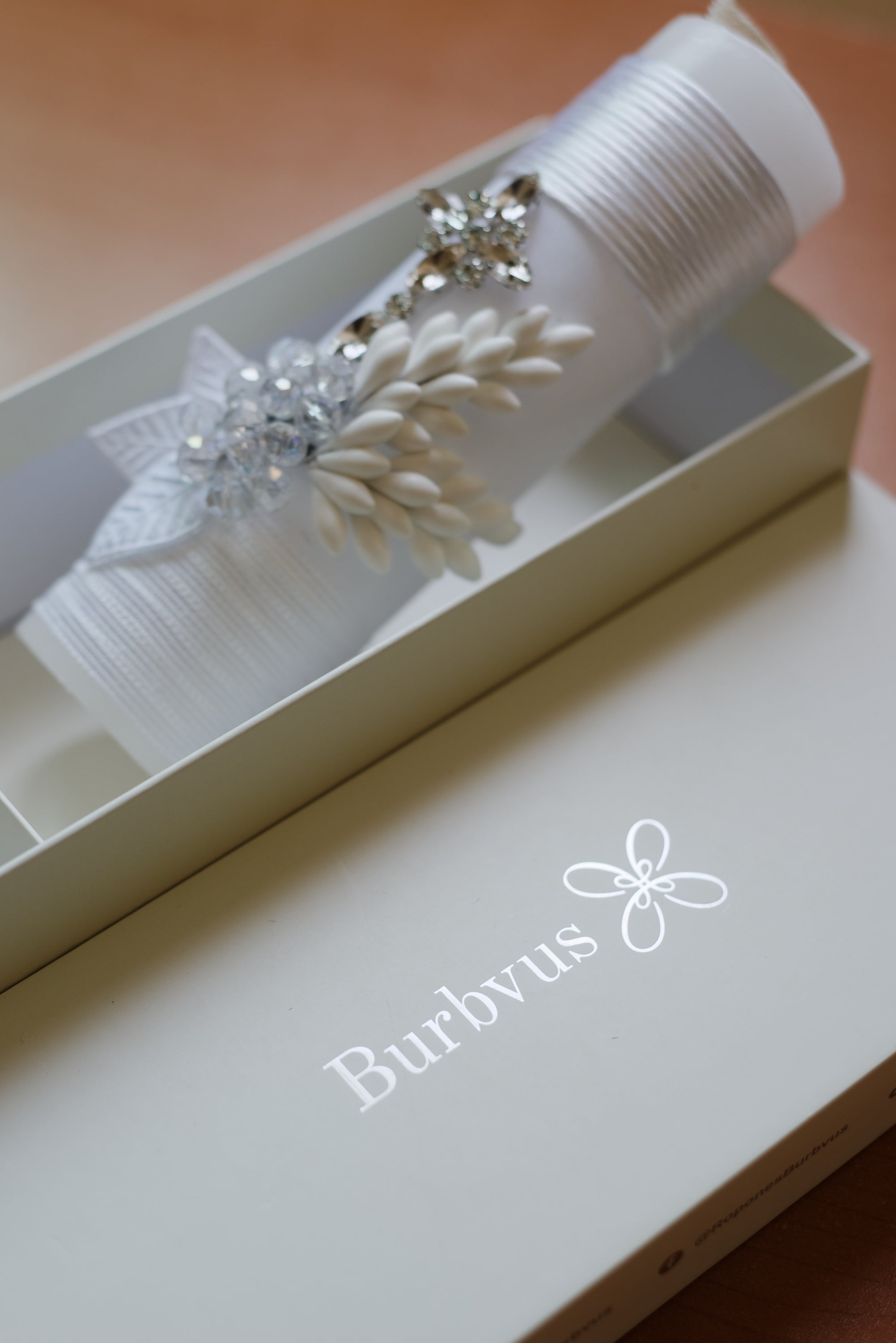 handmade candle set with shell and hanky