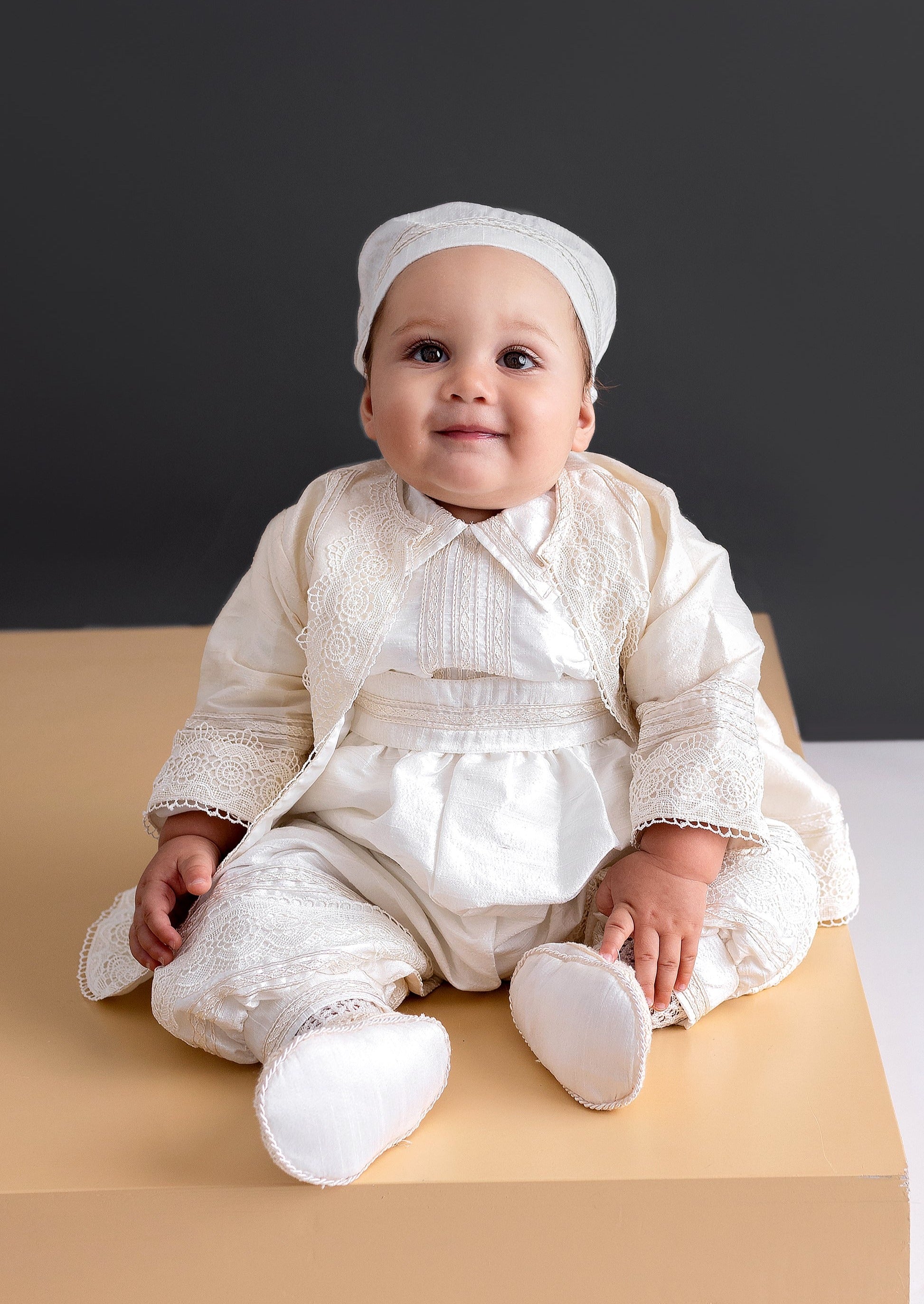 baptism dress with jacket and pants burbvus B021