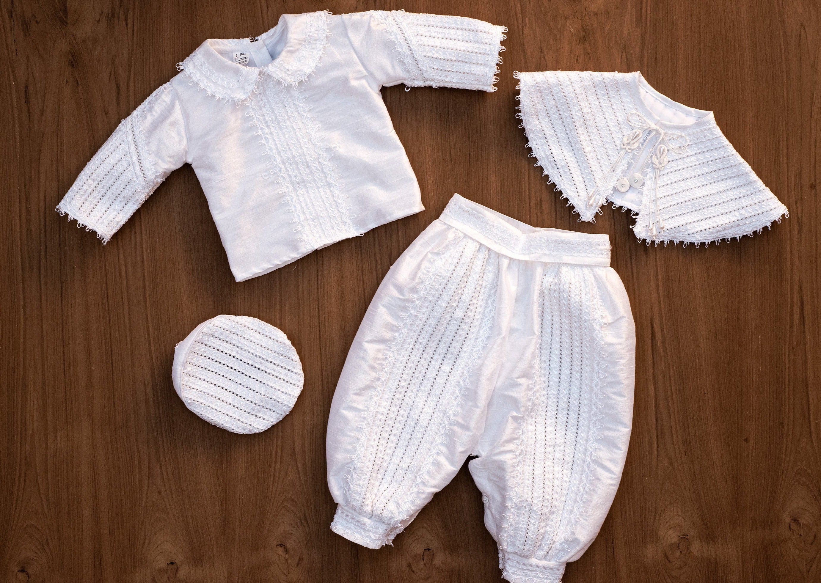 christening outfit Burbvus B024 White or Beige color