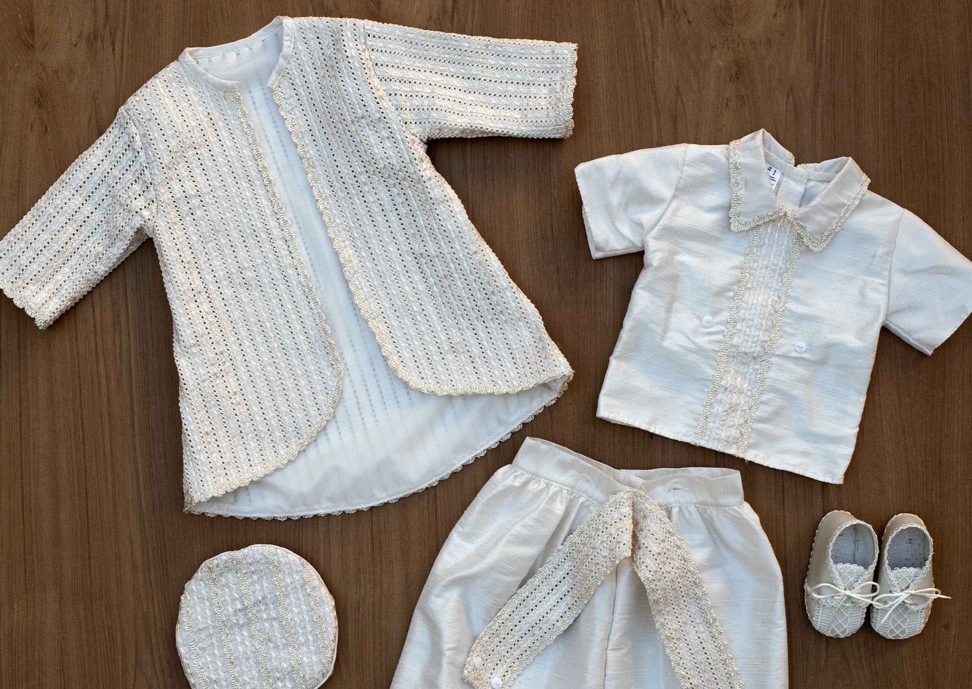 5 ieces baptism outfit for boys Burbvus B025