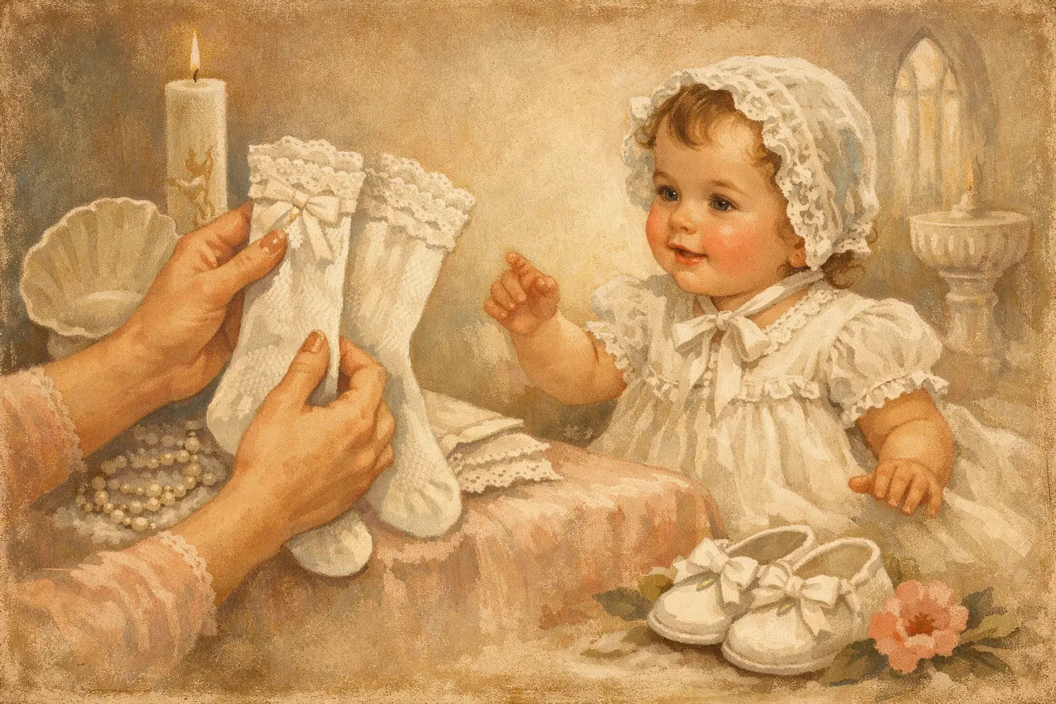 Choosing Baptism Stockings for Baby Girl