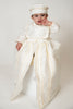 100% silk dupioni Christening gown for boys Burbvus