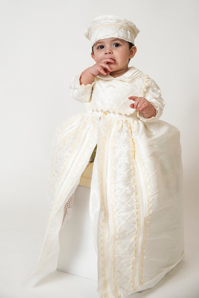 handmade Christening outfit for baby boys Burbvus B001