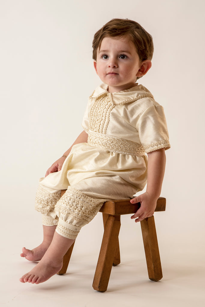 Boys Christening Outfit Prince 100% Silk Dupioni