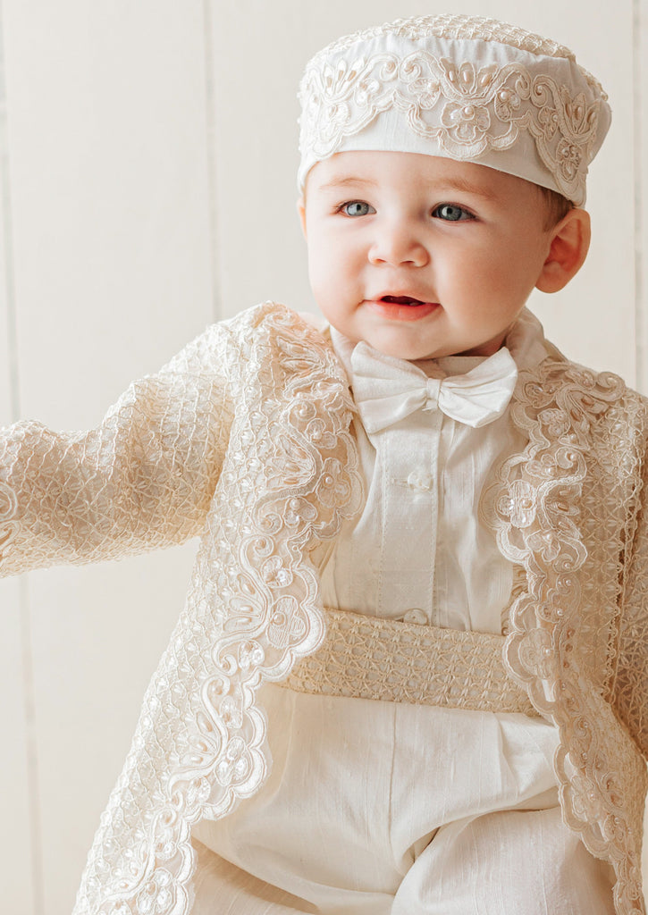 Handmade Baptism Outfit for Baby BOys Prince Style B032 Burbvus