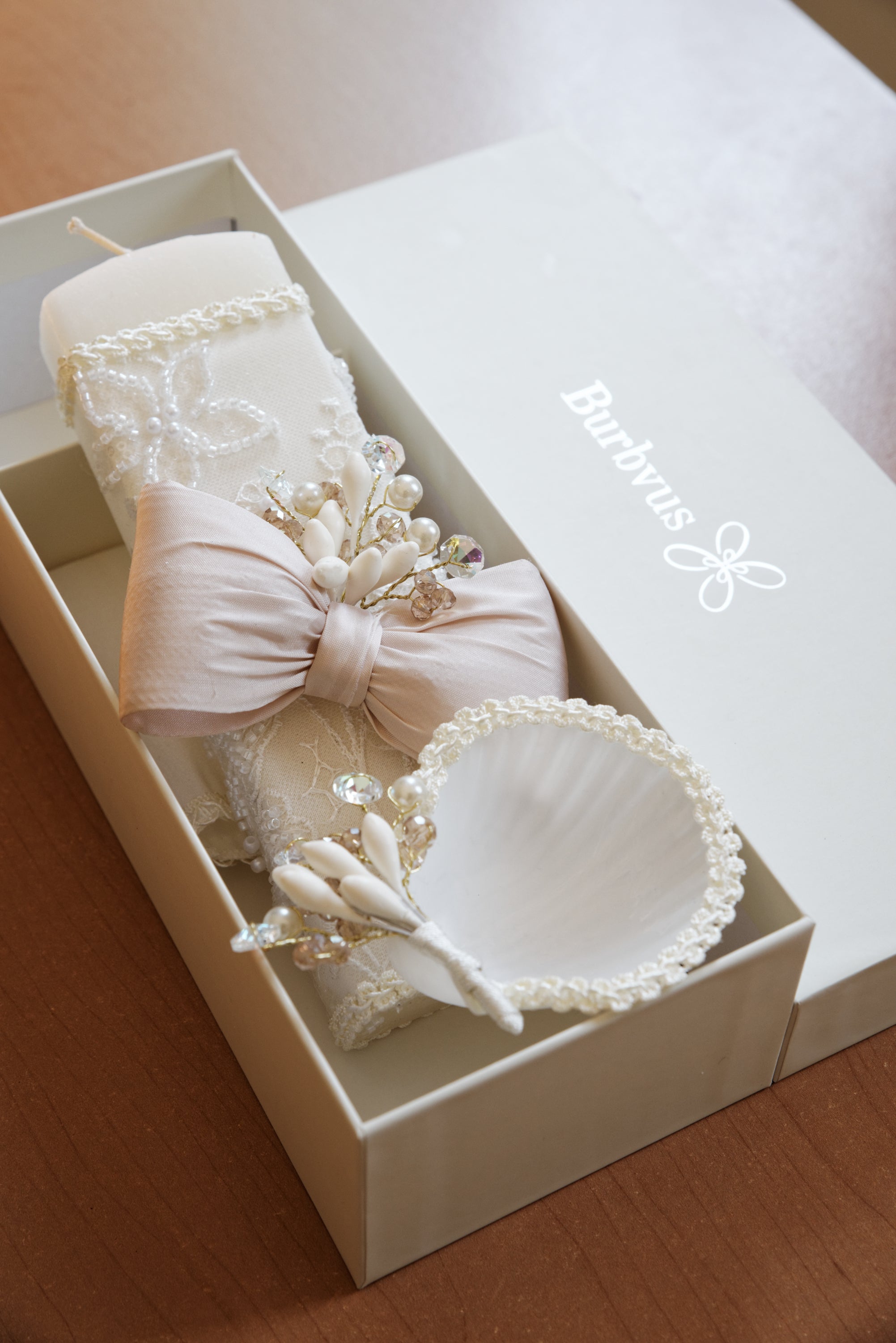 Christening Dress G044 + Matching Candle Set