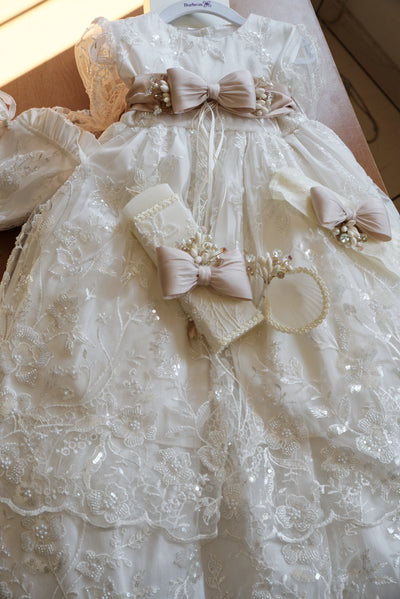 Christening Dress G044 + Matching Candle Set