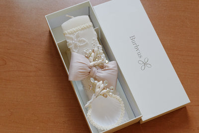 Lovely Baptism Candle Burbvus G044