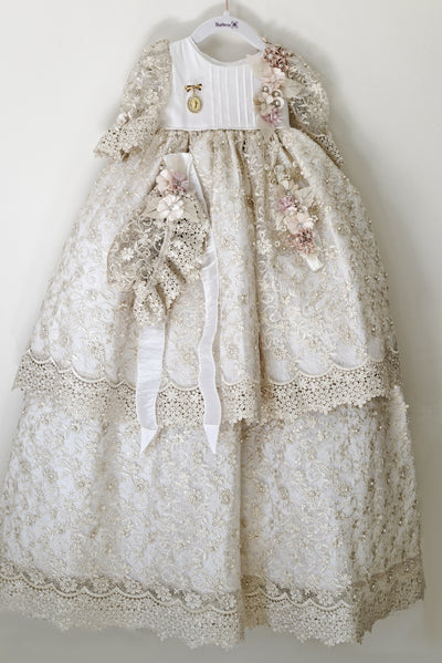 Christening Dress G049 + Gold Plated Medal