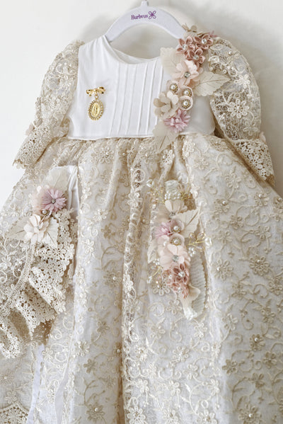 Christening Dress G049 + Gold Plated Medal