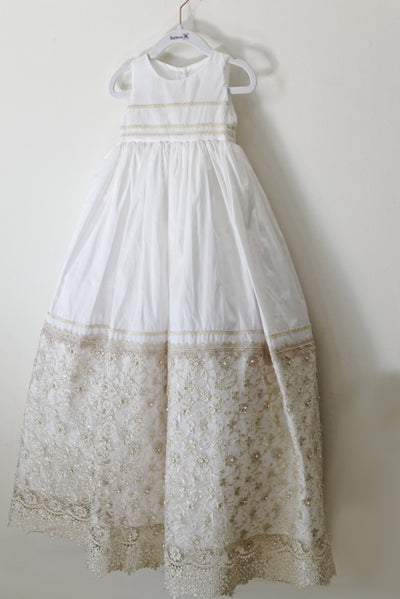 Christening Dress G049 + Gold Plated Medal