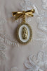 Gold Medal Virgin Mary Religious Pin