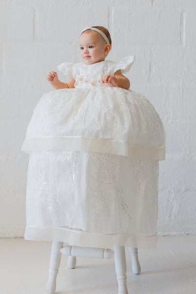 Christening Dress G033 + Matching Candle Set