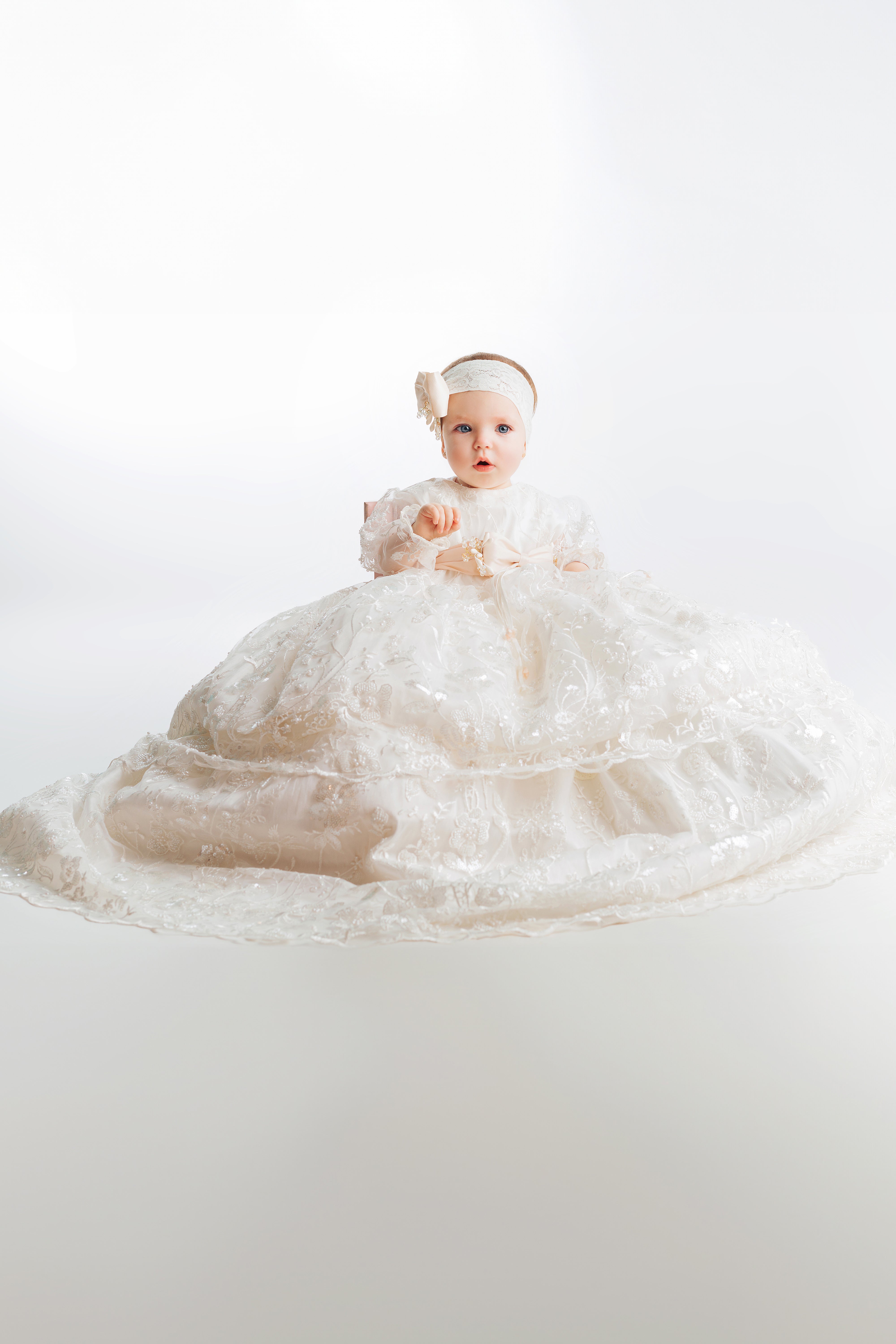 Christening Dress G044 + Matching Candle Set