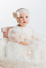Lace Christening Gown Baby Girl G044 Burbvus + matching candle