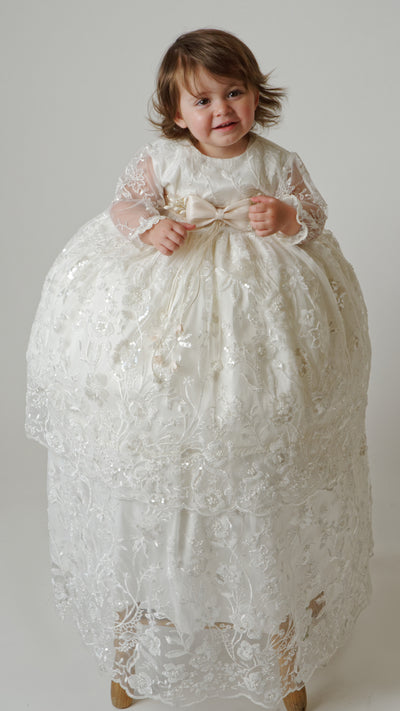 Christening Dress G044 + Matching Candle Set