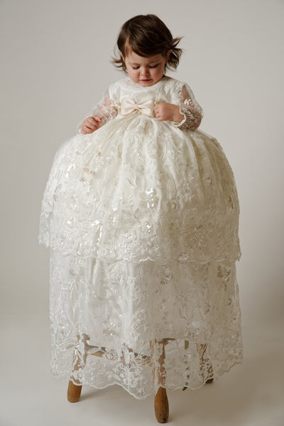 Christening Dress G044 + Matching Candle Set