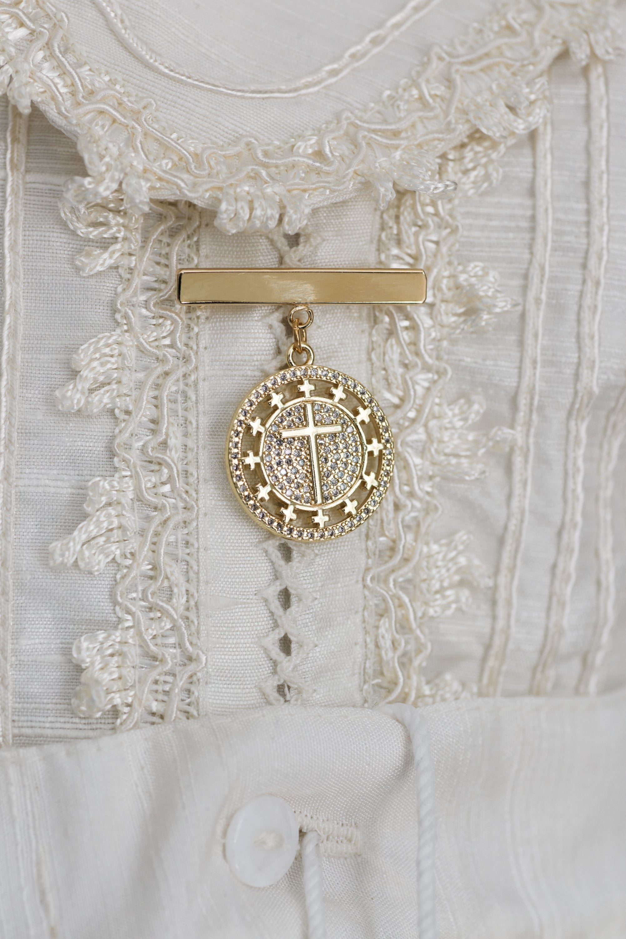 Gold Plated Baptism Pin & Medal