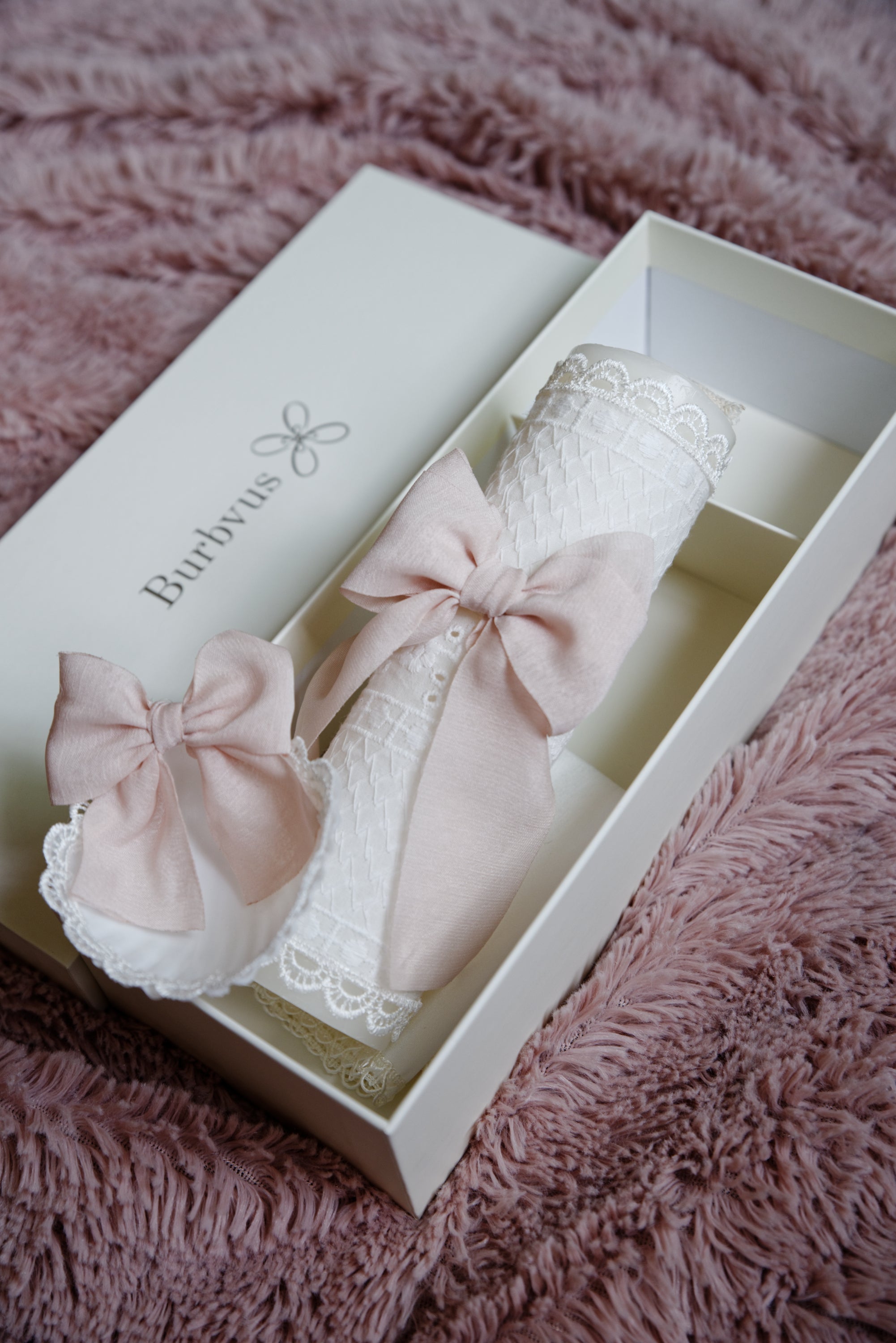 Christening candle set for baby girl #53