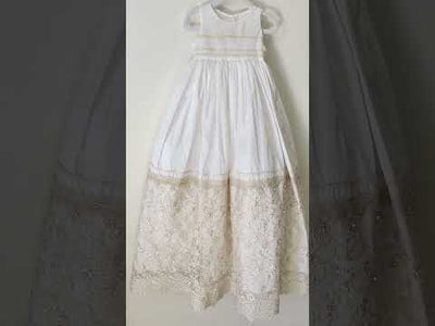 Christening Dress G049 + Gold Plated Medal