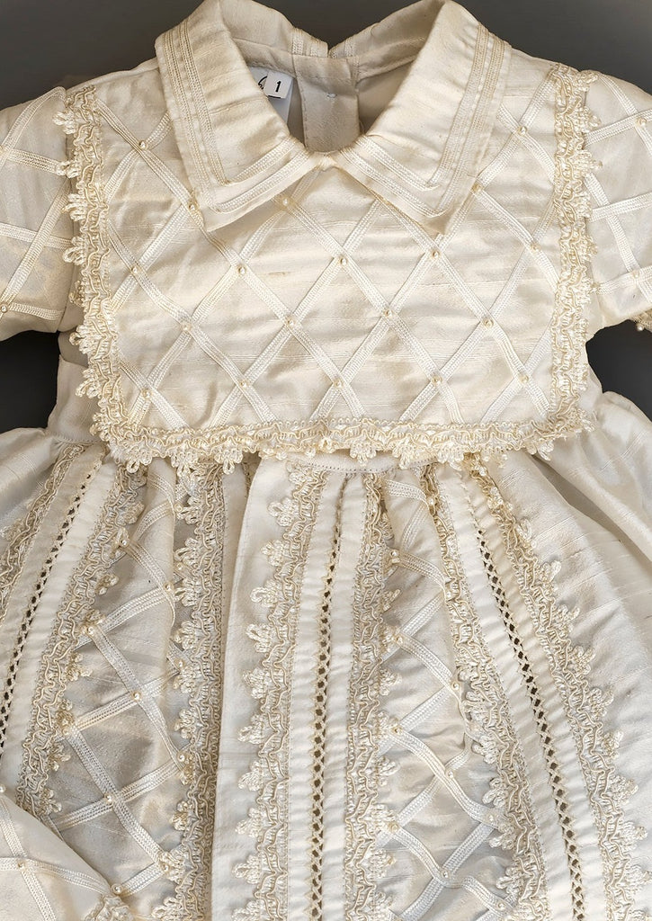 Christening Gown by Burbvus Handmade Ivory