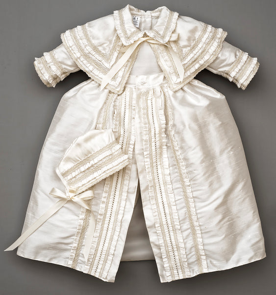 Christening Gown B003 Handmade Burbvus Ivory Color
