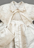 Christening Gown B004 Handmade Burbvus, Ivory Color Cape and skirt Details
