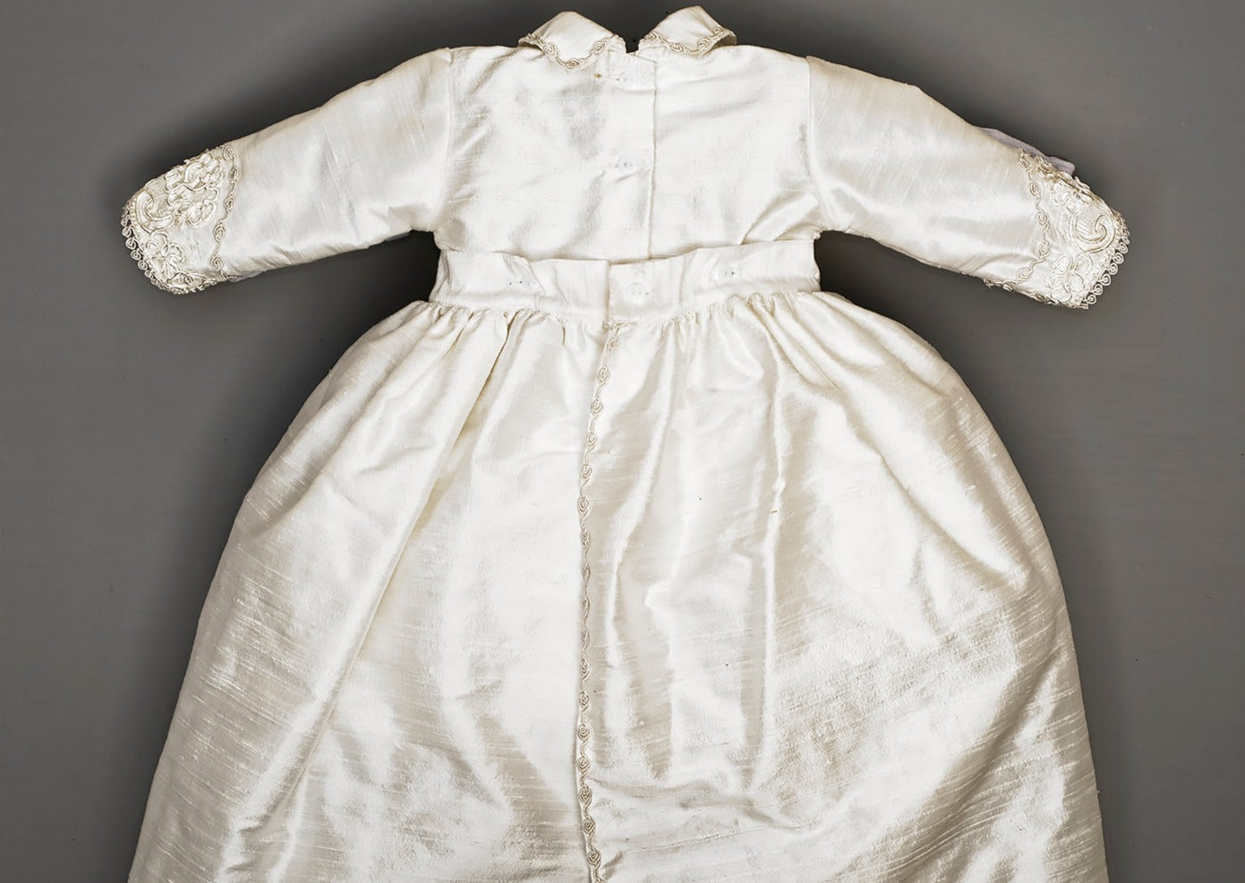 Back details from our Christening gown B008 with the skirt