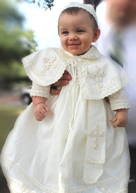Baby boy Baptism gown pope style