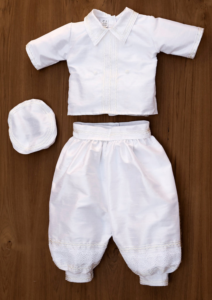 Dedication outfit for boys, shirt pants and beret