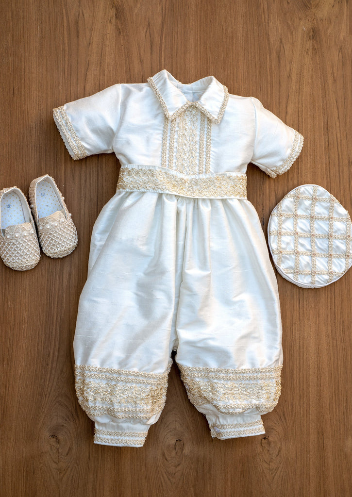 Bebe Gabrielle - Romper/ Dress with Lace and Rosettes 3807-2: Connie's  Children's Shop
