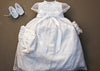 Handmade Christening Dress G005 with tiara, hat and possible matching shoes color white