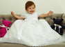 Beautiful Baby wearing our Christening Dress G005 in white