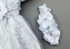 Flower diadem handmade for Christening dress G009 in white