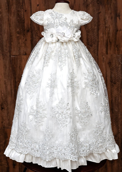 hand embroidered Baptism/ Christening Dress G009
