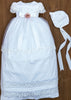 Burbvus Gown G024,  Beautiful Dress, Extra long , Matching Handmade bonnet