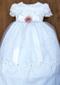 Baptism Dress G024 Burbvus The Entire outfit is HANDMADE using fine fabrics and knits.