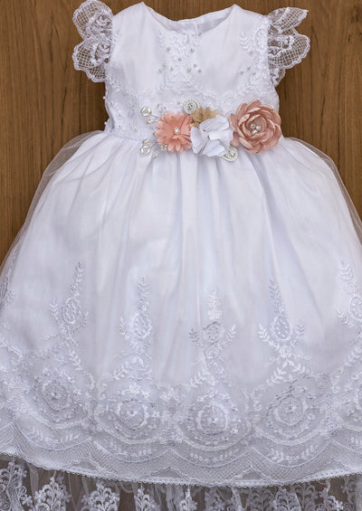 White Christening Dress G026 Burbvus