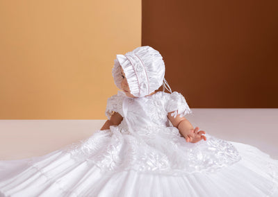 Christenin gown with atching bonnet