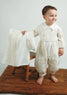 3 pieces christening gown burbvus jumpsuit gown and matching hat
